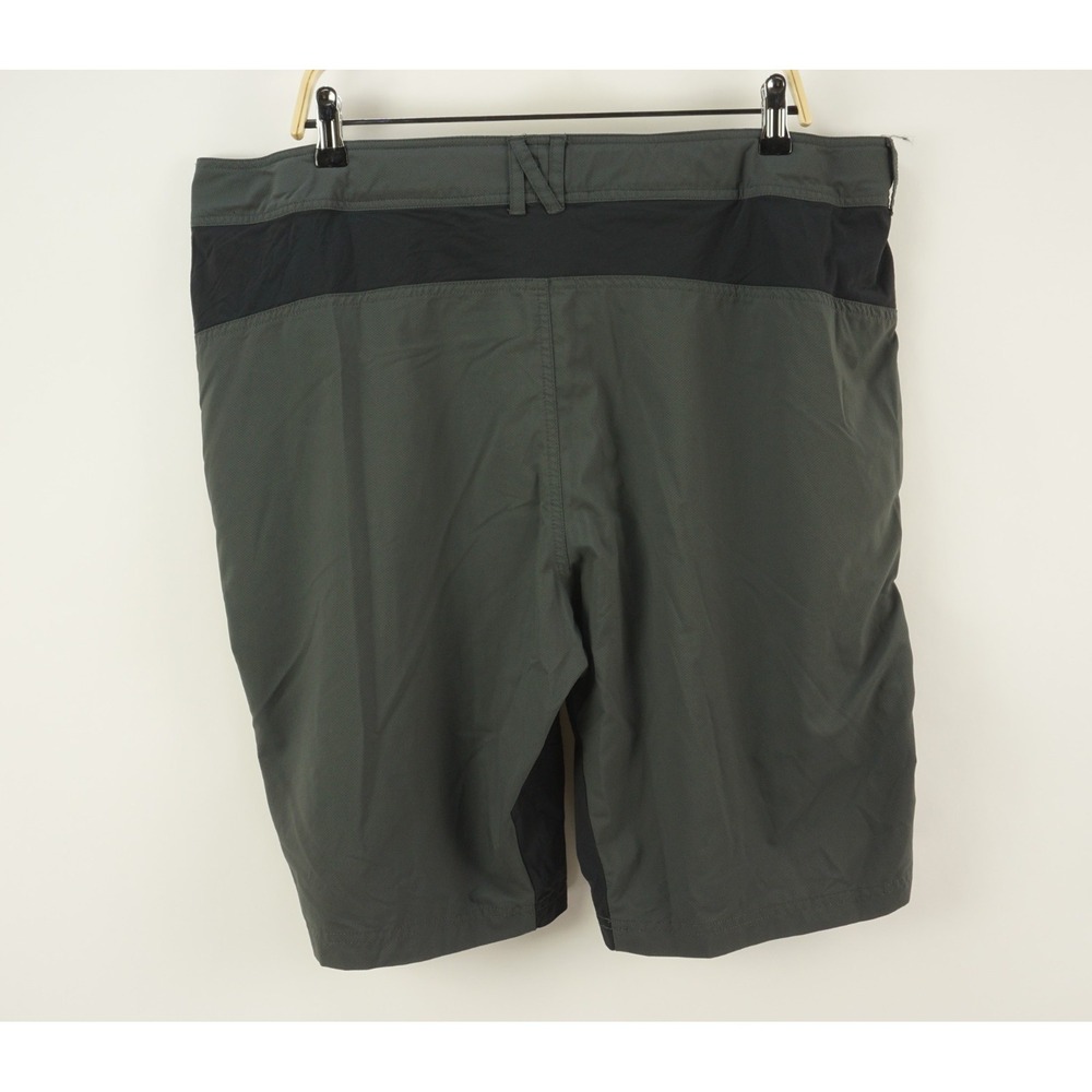 Novara Mens XL Gray Woven Nylon Ripstop Stretch Zip Pocket Biking Cycling Shorts - Picture 2 of 11